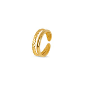Anillo de oro ajustable apilable