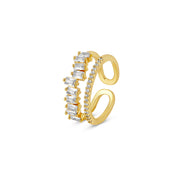 Anillo ajustable en capas de araña - Oro