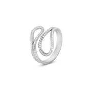 Anillo abstracto ajustable Ava - Plata