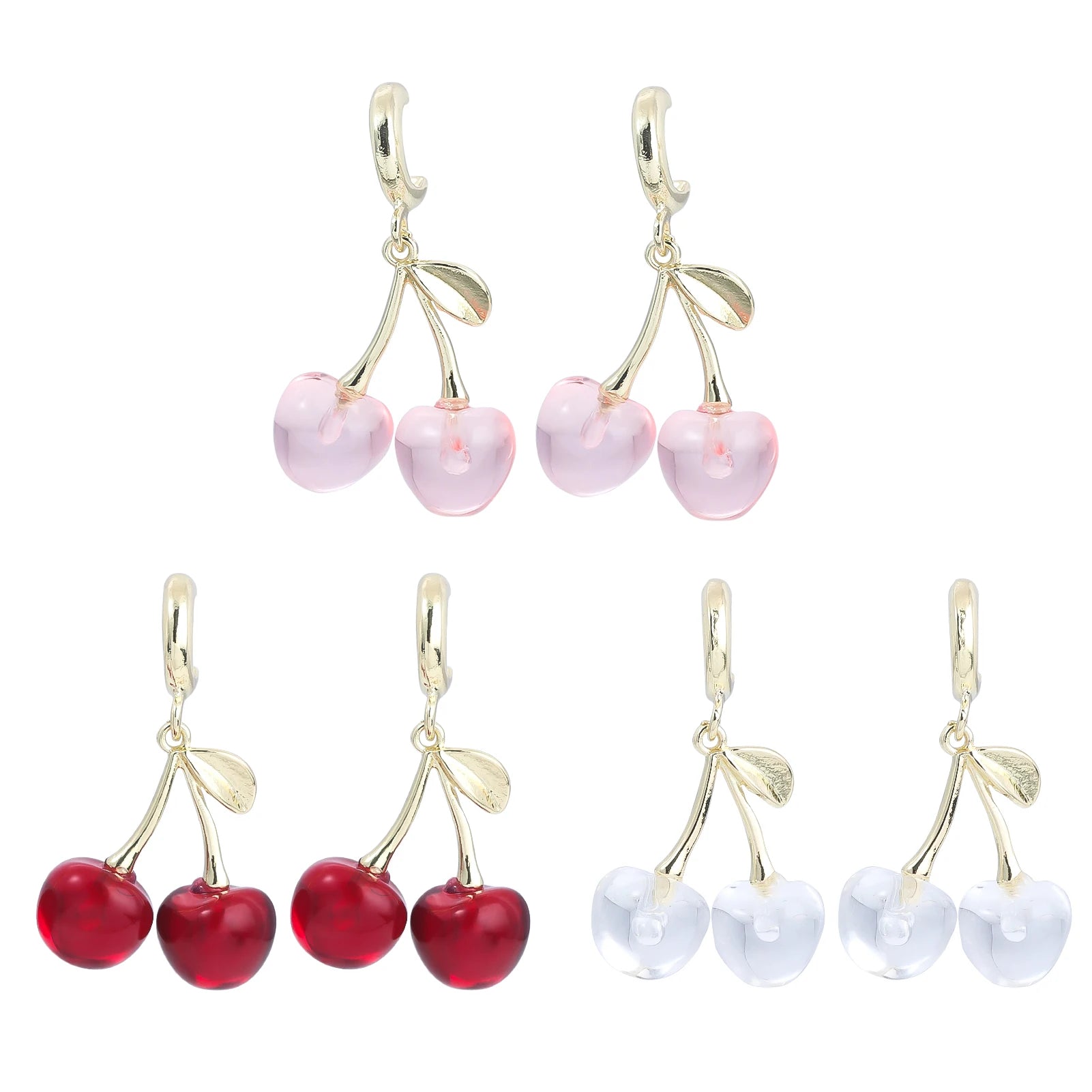Pendientes de cereza dulce, diseño creativo de moda, pendientes de frutas delicados y elegantes para mujer, accesorios de joyería, regalos