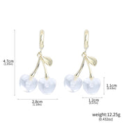 Pendientes de cereza dulce, diseño creativo de moda, pendientes de frutas delicados y elegantes para mujer, accesorios de joyería, regalos