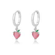 Pendientes de corazón de ópalo rojo para mujer, pendiente de acero inoxidable de Color dorado, tendencia 2024, nuevo en joyería Piercing para oreja, envío gratuito