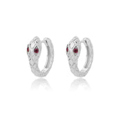 Pendientes de aro de serpiente de circón para mujer, pendientes góticos de Color plateado, pendientes Piercing de tendencia 20224, regalos de joyería, pendientes