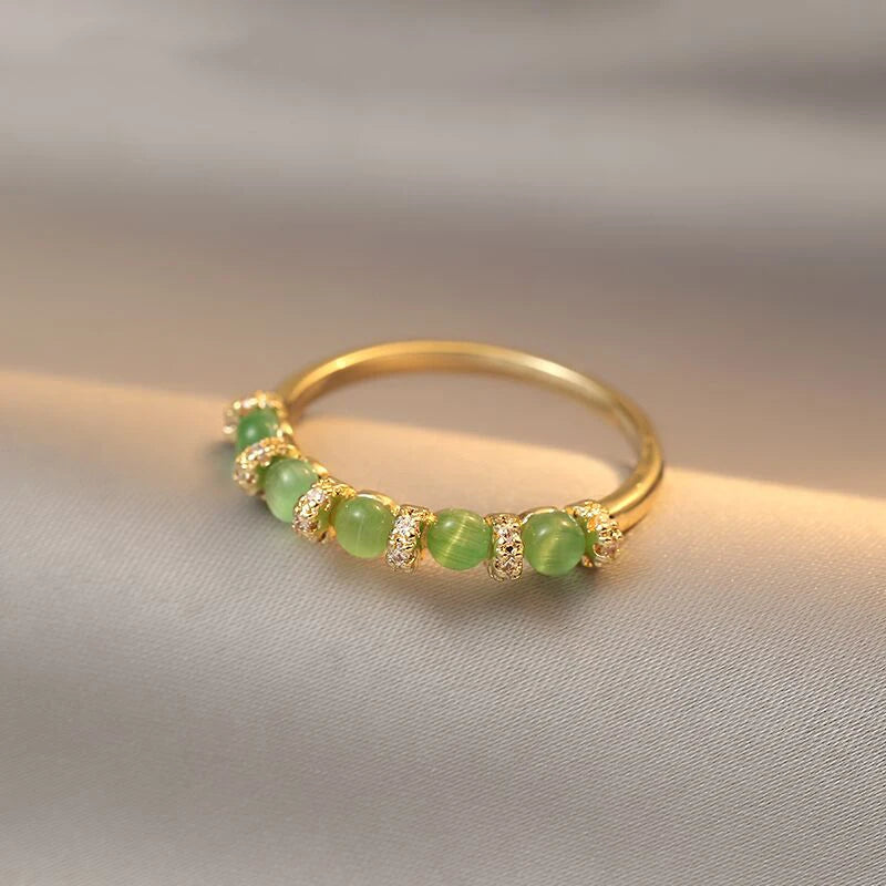 Anillo de ópalo ajustable