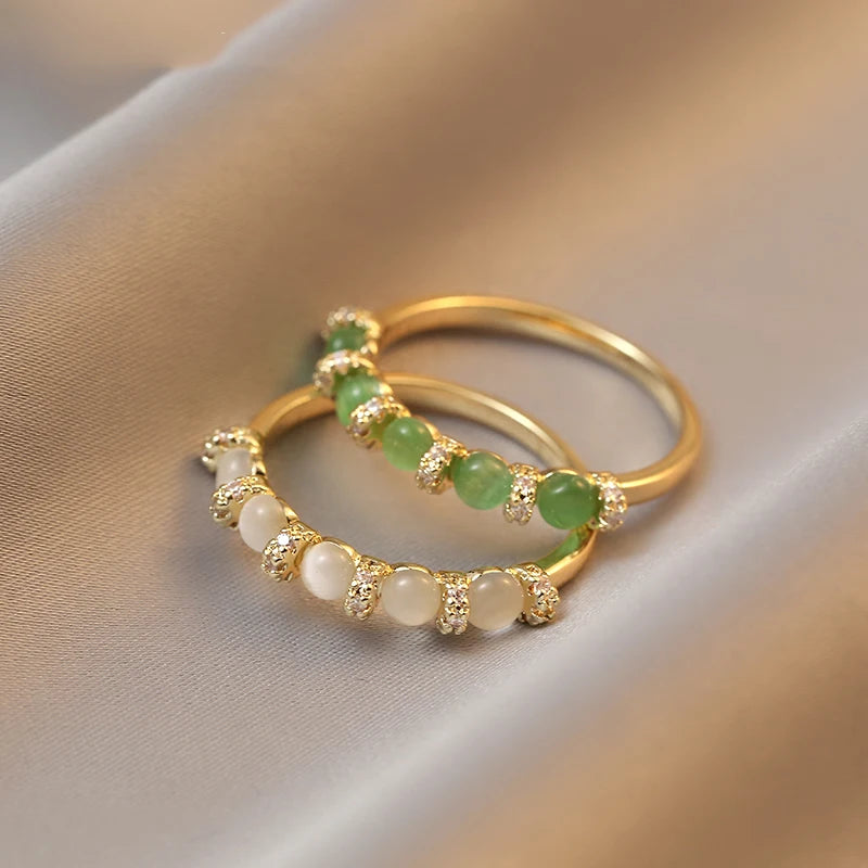 Anillo de ópalo ajustable