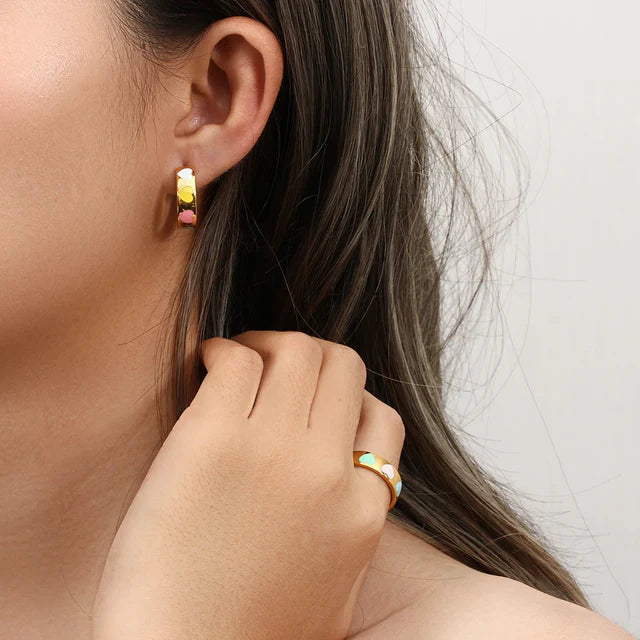 Pendientes de aro con estrella