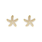 Nuevo tipo de pendientes de estrella de mar para dormir, temperamento femenino, pendientes de diseño exquisito, regalos de fiesta, joyería de moda para mujer