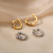 Pendientes de circón de colores para mujer, pendientes de acero inoxidable, tendencia 20224, nueva pareja, joyería de marca de lujo, envío gratuito, pendientes