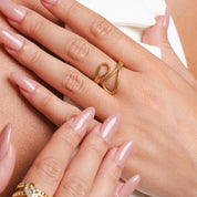 Anillo abstracto ajustable Ava - Oro