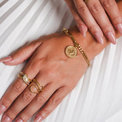 Anillo abstracto ajustable Ava - Oro