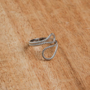 Anillo abstracto ajustable Ava - Plata