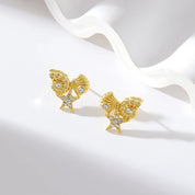 EILIECK 316L Acero inoxidable estrella de mar Shell pendientes de circón para mujer moda impermeable oreja joyería niñas regalo Bijoux