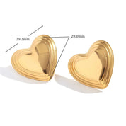 Pendientes de corazón en capas