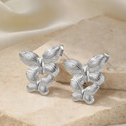 Pendientes de acero inoxidable con diseño de Súper Hada, delicados pendientes de lujo tallados con mariposas para mujer, joyería, regalos de fiesta, uso diario