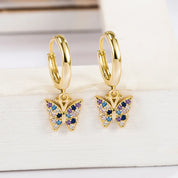 100% pendiente de diamante Natural de oro de 14 quilates para Mujer Aros Mujer Oreja oro puro de 14 quilates joyería de piedras preciosas de diamante Mujer