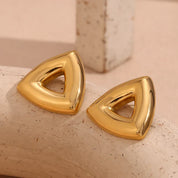 Pendientes Triángulo Dorado