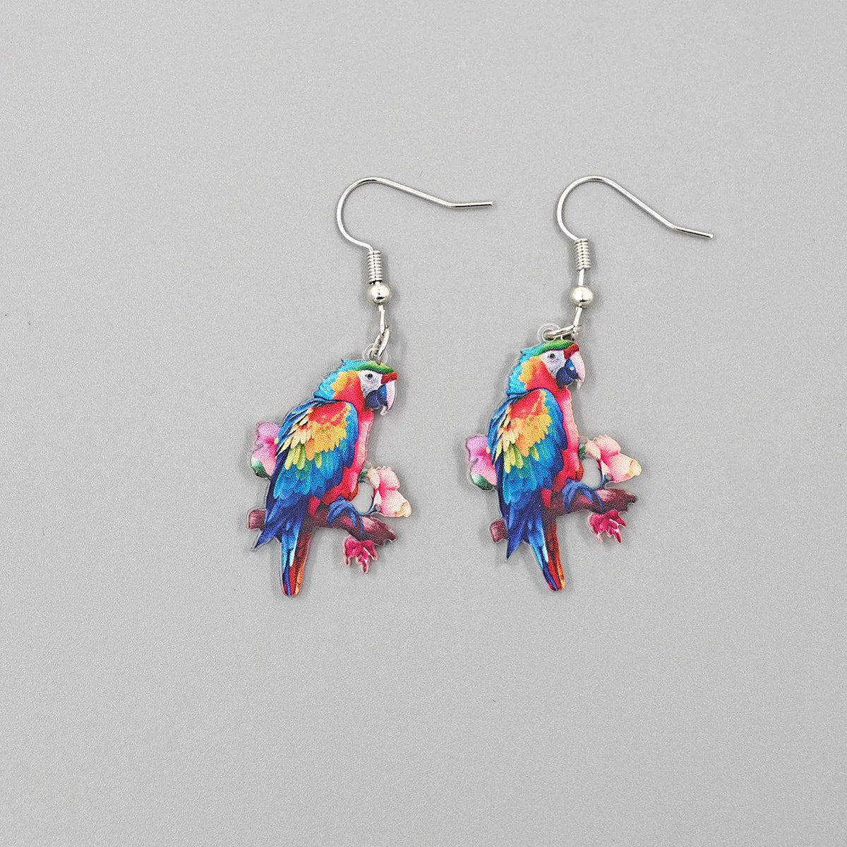 Pendientes acrílicos de pájaros coloridos del Festival de Primavera transfronterizo de Europa y América, nuevos pendientes Retro de moda superventas 2024