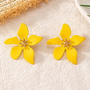 Pendientes de tuerca con elemento floral, accesorios para las orejas de temperamento Retro, regalo de fiesta, joyería de moda OL E482