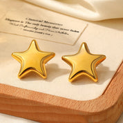Pendientes de acero inoxidable para mujer, aretes brillantes de Súper Hada con forma de estrella exquisita y fresca, joyería con textura adornada, mejor amigo