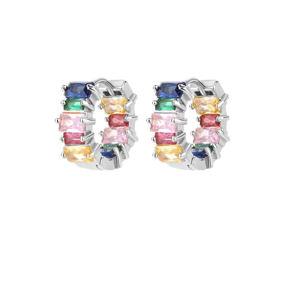 Pendientes de circón de colores para mujer, pendientes de acero inoxidable, tendencia 20224, nueva pareja, joyería de marca de lujo, envío gratuito, pendientes