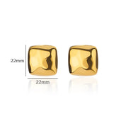 Pendientes cuadrados de acero inoxidable para mujer, pendiente Piercing geométrico Vintage de Color dorado, regalo de joyería para fiesta y boda 2024