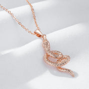 Kinel moda 585 collar con colgante de serpiente de oro rosa para mujer metales pesados únicos accesorios Punk Rock joyería Animal Vintage