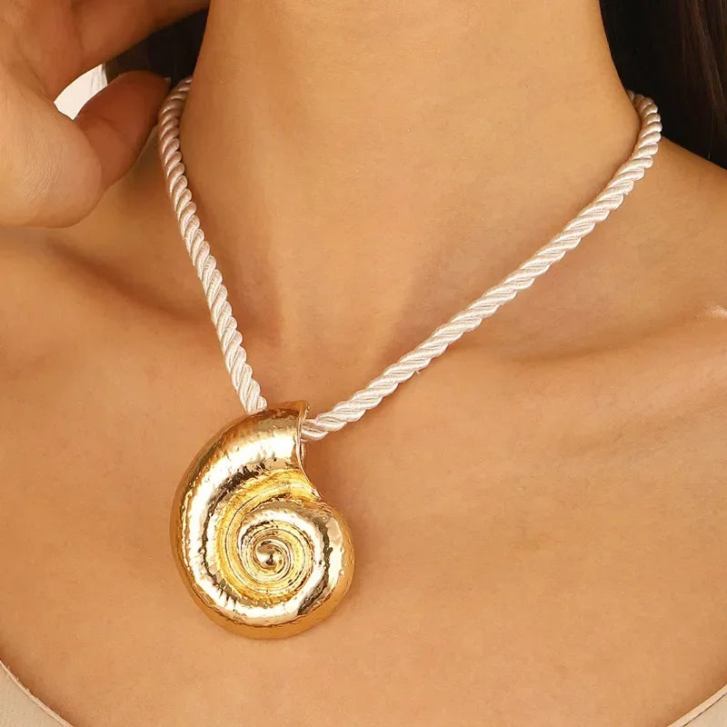 Pendientes Punk bohemios de caracol grande para mujer, Piercing grueso único a la moda, accesorios de vacaciones, regalos de cumpleaños y aniversario