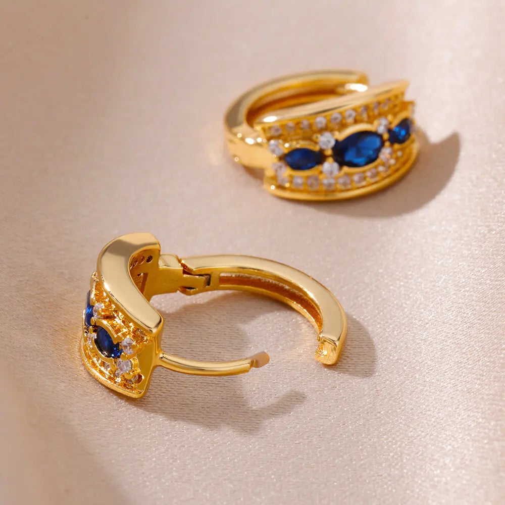 Pendientes de circón cúbico para mujer, pendientes de acero inoxidable, tendencia 2024, nueva joyería de boda de lujo para parejas, artículos de envío gratuito