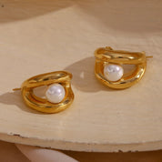 Pendientes de perlas sintéticas