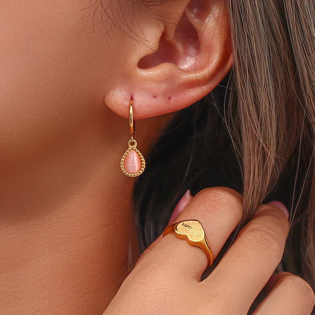 Pendientes de aro colgantes