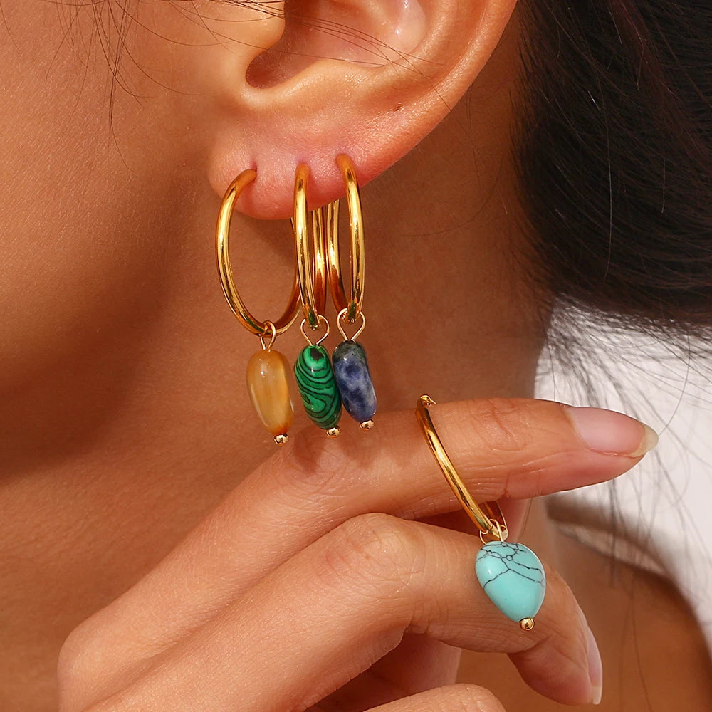 Pendientes de aro con forma de corazón