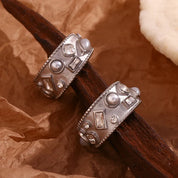 Pendientes de aro de perla