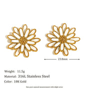 Pendientes de flores de oro