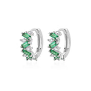 Pendientes de circón azul para mujeres y niñas, novedad en pendientes de aro de acero inoxidable, joyería de boda de lujo de tendencia 20224, envío gratis