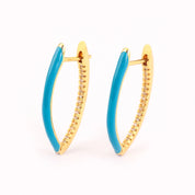 AIBEF-pendientes colgantes de gota de aceite azul para mujer, joyería de alta calidad, circonita de cobre, accesorios Punk de Hip Hop, regalo de fiesta para niña, venta al por mayor