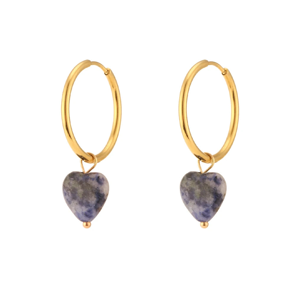 Pendientes de aro con forma de corazón