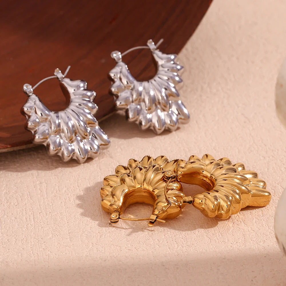 Pendientes de doble pétalo