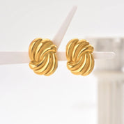 Pendientes geométricos de moda para mujer, pendientes de Metal de Color dorado para mujer, uso diario, estilo Simple, la mejor joyería Gitf