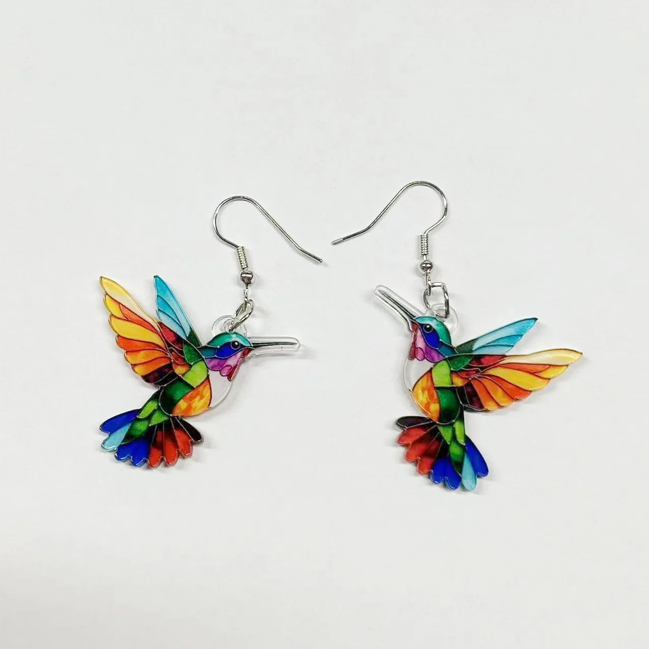 Pendientes acrílicos de pájaros coloridos del Festival de Primavera transfronterizo de Europa y América, nuevos pendientes Retro de moda superventas 2024