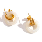 Pendientes de perlas de colores