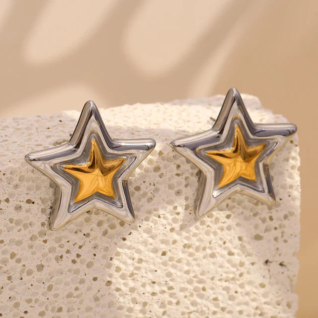 Pendientes de estrella minimalistas