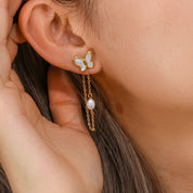 Elegantes pendientes de mariposa
