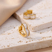 Pendientes de corazón de lujo para mujer, aretes de acero inoxidable de circonita cúbica, tendencia elegante, joyería estética de boda para pareja, 2024
