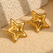 Pendientes de estrella minimalistas