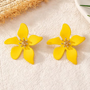 Pendientes de tuerca con elemento floral, accesorios para las orejas de temperamento Retro, regalo de fiesta, joyería de moda OL E482