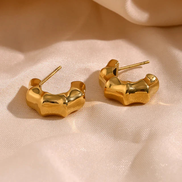 Pendientes de nudo de bambú