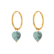 Pendientes de aro con forma de corazón