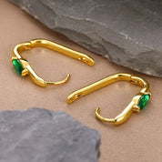 Pendientes cuadrados de circón para mujer, pendientes de acero inoxidable de Color dorado, tendencia nueva en joyería Piercing de lujo para oreja, aretes para mujer 2024