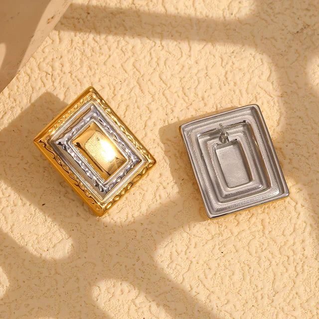 Pendientes rectangulares vintage