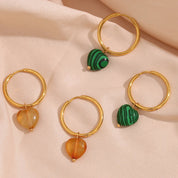 Pendientes de aro con forma de corazón